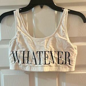 PINK Victoria’s Secret white sports bra